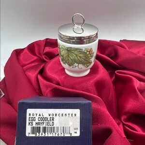 Royal Worcester porcelain egg coddler, designed for gently cooking eggs.